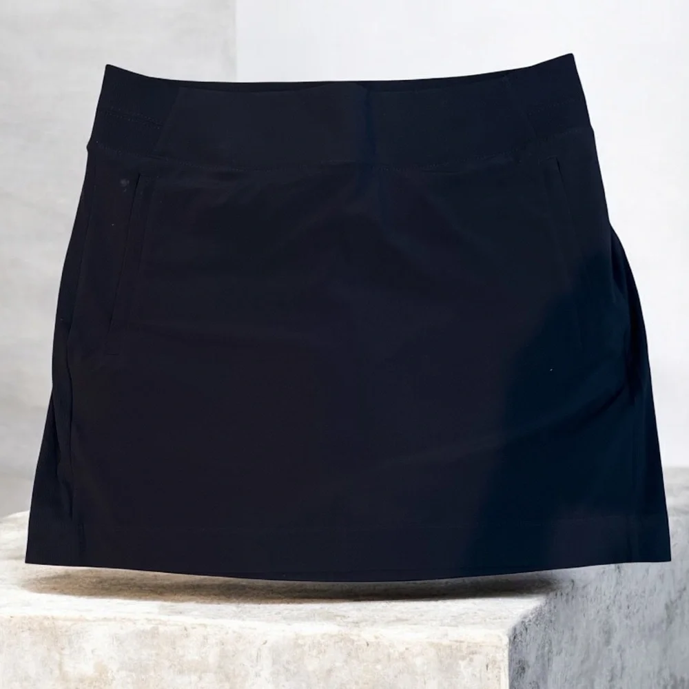 Athleta Navy Blue Skort Womens 12 Athletic Built In Shorts Pockets